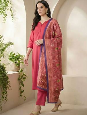 Women Ethnic Motifs Regular Kurta with Palazzos & With Dupatta 1