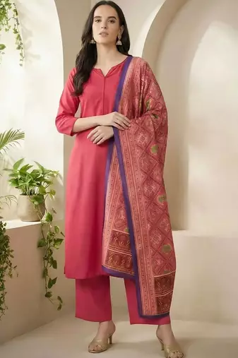 Women Ethnic Motifs Regular Kurta with Palazzos & With Dupatta