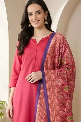 Women Ethnic Motifs Regular Kurta with Palazzos & With Dupatta