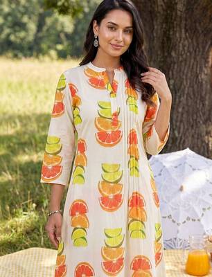 Women Printed Regular Pure Cotton Kurta with Trousers 2