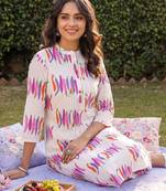 Women Printed Regular Pure Cotton Kurta with Trousers