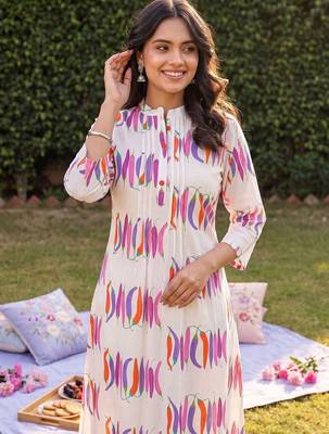 Women Printed Regular Pure Cotton Kurta with Trousers 2