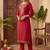 Women Ethnic Motifs Embroidered Regular Thread Work Kurta with Trousers