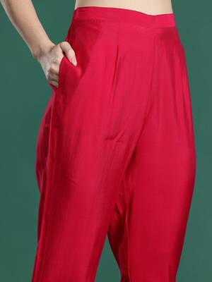 Women Ethnic Motifs Embroidered Regular Thread Work Kurta with Trousers 3
