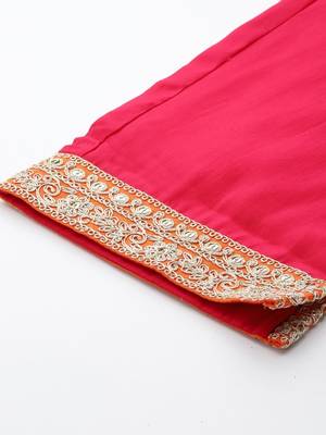 Women Ethnic Motifs Embroidered Regular Thread Work Kurta with Trousers 6