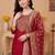 Women Ethnic Motifs Embroidered Regular Kurta with Trousers & With Dupatta
