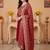Women Ethnic Motifs Embroidered Regular Kurta with Trousers & With Dupatta