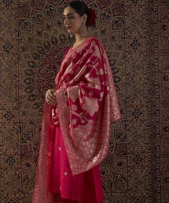 Women Ethnic Motifs Embroidered Regular Kurta with Trousers & With Dupatta 7