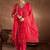 Women Ethnic Motifs Printed Thread Work Silk Chiffon Kurta with Trouser & Dupatta