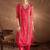 Women Ethnic Motifs Printed Thread Work Silk Chiffon Kurta with Trouser & Dupatta