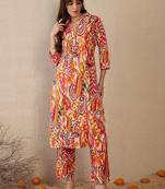 Women Paisley Printed Regular Pure Cotton Kurta with Trousers