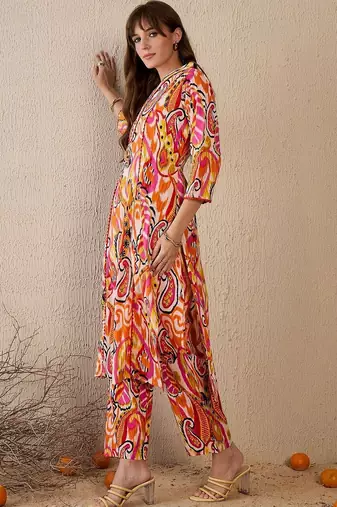 Women Paisley Printed Regular Pure Cotton Kurta with Trousers