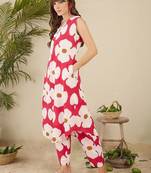 Women Floral Printed Regular Pure Cotton Kurta with Trousers