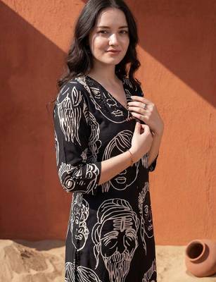 Women Printed Regular Pure Cotton Kurta with Trousers 2