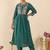 Women Floral Embroidered Empire Thread Work Kurta with Trousers