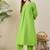 Women Pleated Kurta with Trousers