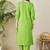 Women Pleated Kurta with Trousers