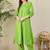 Women Pleated Kurta with Trousers