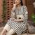 Women Striped Regular Pure Cotton Kurta with Trousers