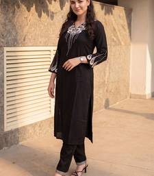 Women Ethnic Motifs Embroidered Regular Thread Work Kurta with Trousers