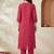 Women Leheriya Printed Regular Thread Work Kurta with Trousers