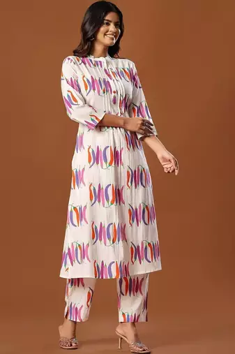 Women Printed Regular Pure Cotton Kurta with Palazzos