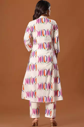 Women Printed Regular Pure Cotton Kurta with Palazzos