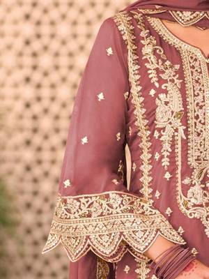 Women Ethnic Motifs Embroidered Regular Thread Work Kurta with Trousers & With Dupatta 6