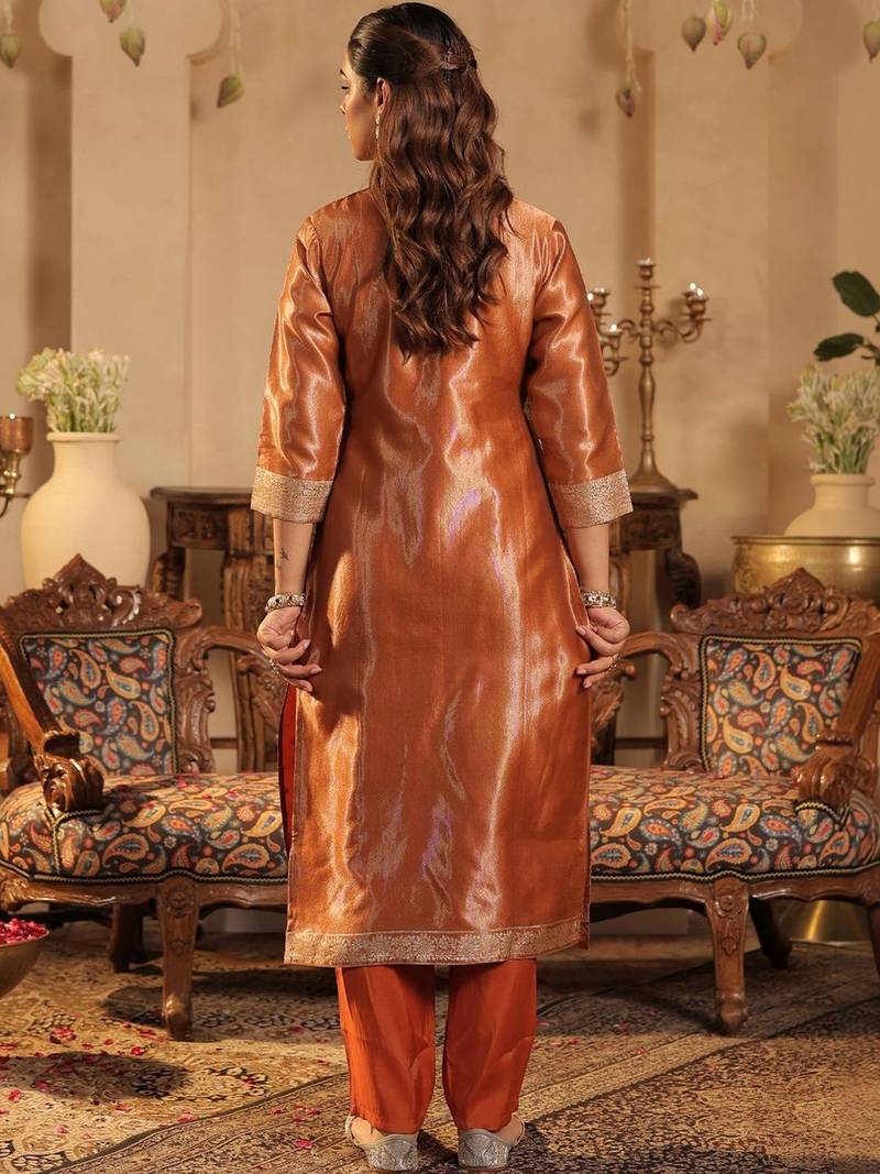 Women Ethnic Motifs Regular Kurta with Trousers & With Dupatta