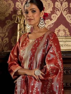 Women Ethnic Motifs Regular Kurta with Trousers & With Dupatta 2