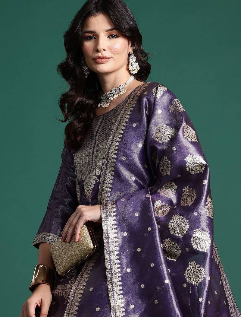 Women Regular Kurta with Trousers & With Dupatta