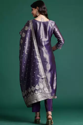 Women Regular Kurta with Trousers & With Dupatta