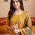 Women Embroidered Regular Thread Work Kurta with Trousers & With Dupatta