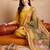 Women Woven Design Regular Thread Work Kurta With Trousers & With Dupatta