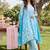 Women Floral Printed Empire Pure Cotton Kurta with Trousers & With Dupatta