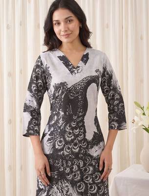 Women Ethnic Motifs Printed Regular Pure Cotton Kurta with Trousers 1