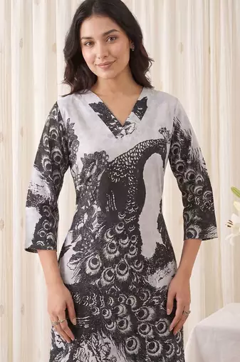 Women Floral Printed Regular Pure Cotton Kurta with Trousers