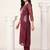 Women Bandhani Dyed Regular Thread Work Kurta with Trousers & With Dupatta
