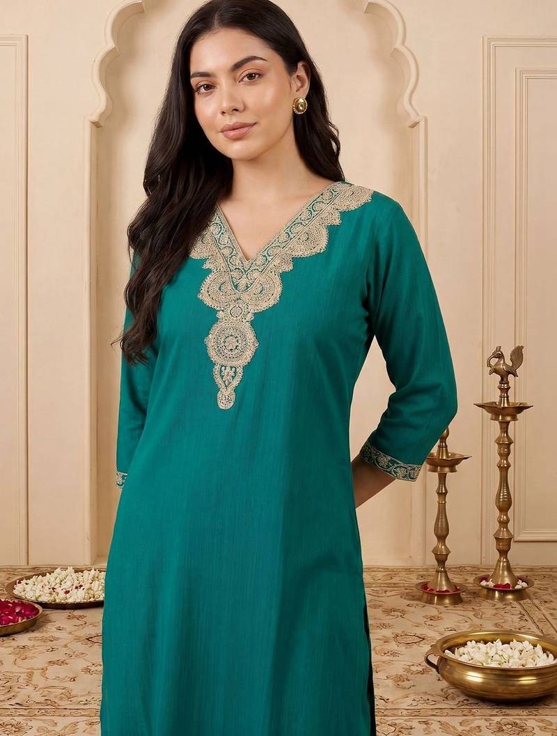 Women Regular Kurta with Trousers