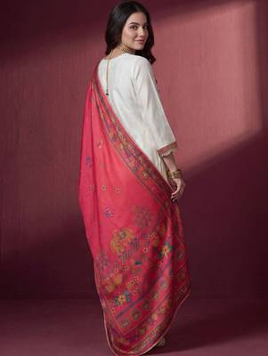 Women Ethnic Motifs Regular Thread Work Kurta with Trousers & With Dupatta 5