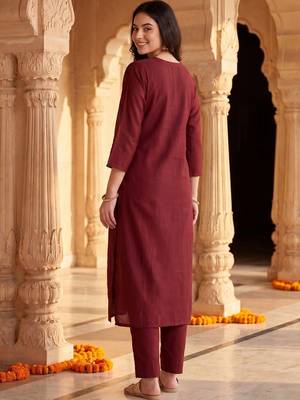 Women Ethnic Motifs Embroidered Regular Kurta with Trousers & With Dupatta 5