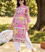 Women Printed Regular Pure Cotton Kurta with Palazzos