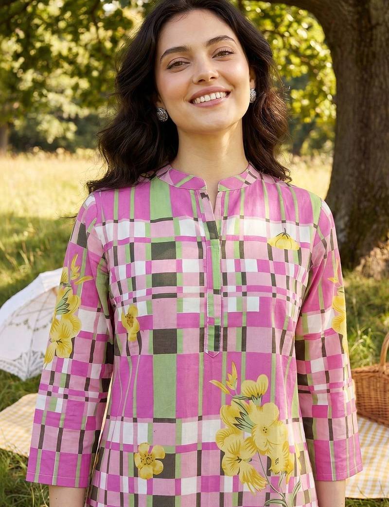 Women Printed Regular Pure Cotton Kurta with Palazzos