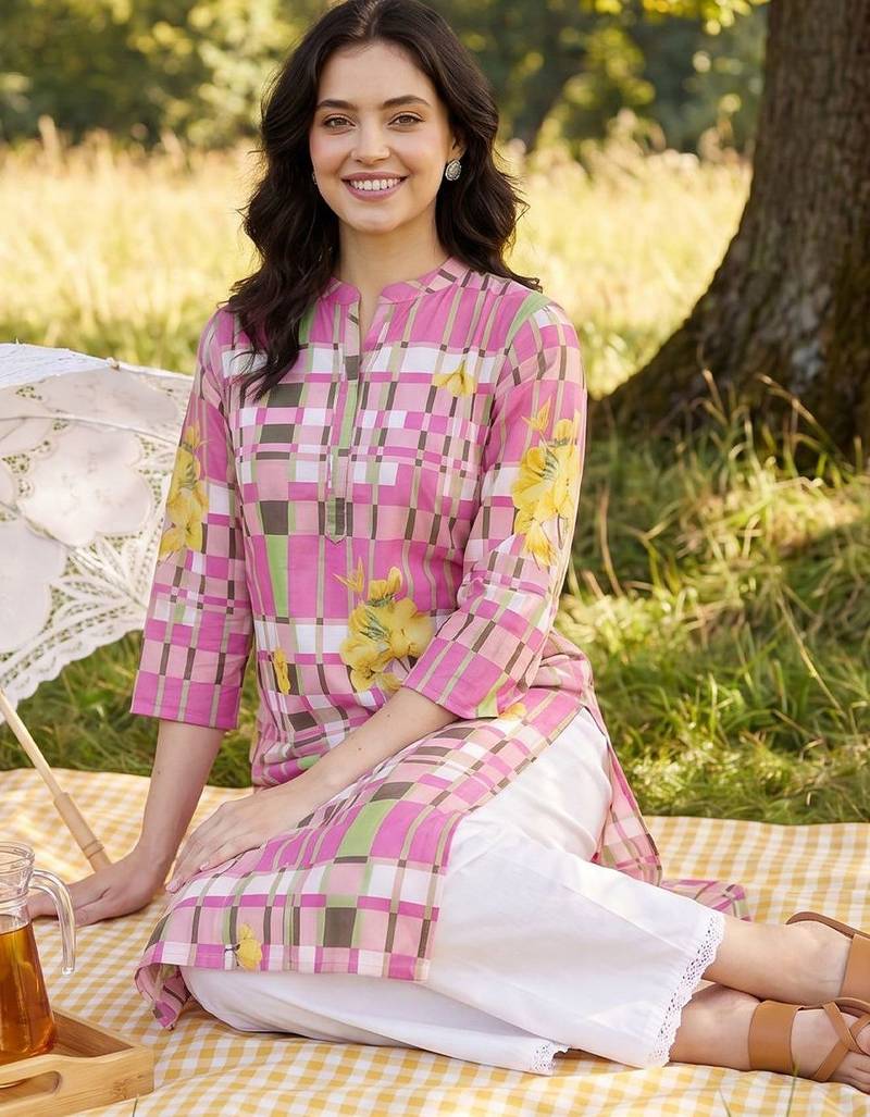 Women Printed Regular Pure Cotton Kurta with Palazzos