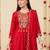 Women Ethnic Motifs Embroidered Empire Thread Work Kurta with Trousers & With Dupatta
