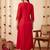Women Ethnic Motifs Embroidered Empire Thread Work Kurta with Trousers & With Dupatta