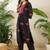 Women Animal Printed Empire Thread Work Pure Cotton Kurta with Trousers