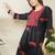 Women Animal Printed Empire Thread Work Pure Cotton Kurta with Trousers