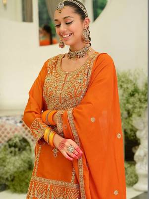 Women Ethnic Motifs Embroidered Regular Kurta with Palazzos & With Dupatta 2