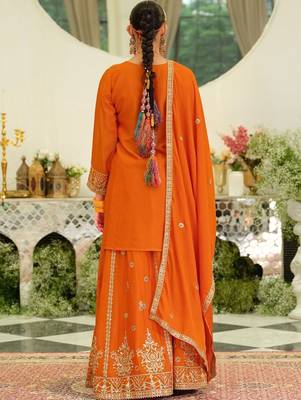 Women Ethnic Motifs Embroidered Regular Kurta with Palazzos & With Dupatta 3